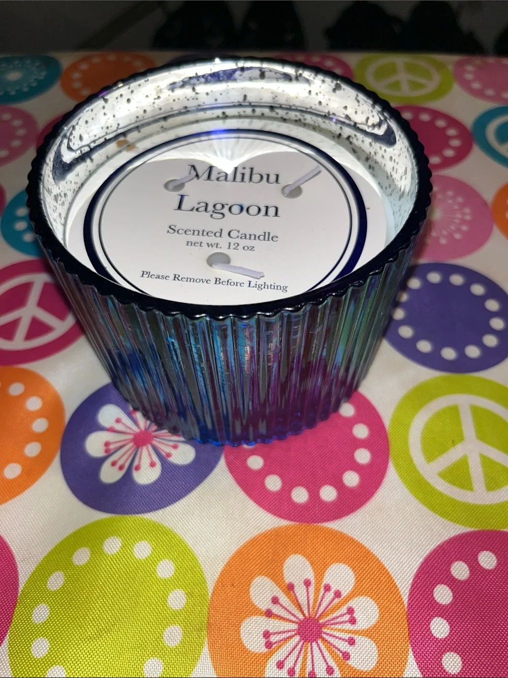 Target Malibu Lagoon Scented Candle - White and Blue